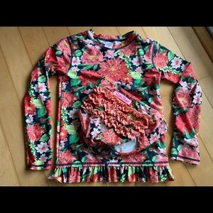 Ruffle butts girls swim set